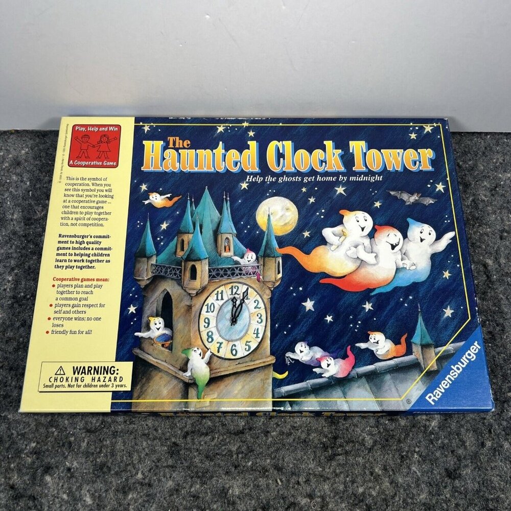 Vtg 1994 Ravensburger The Haunted Clock Tower Memory Game 100% Complete
